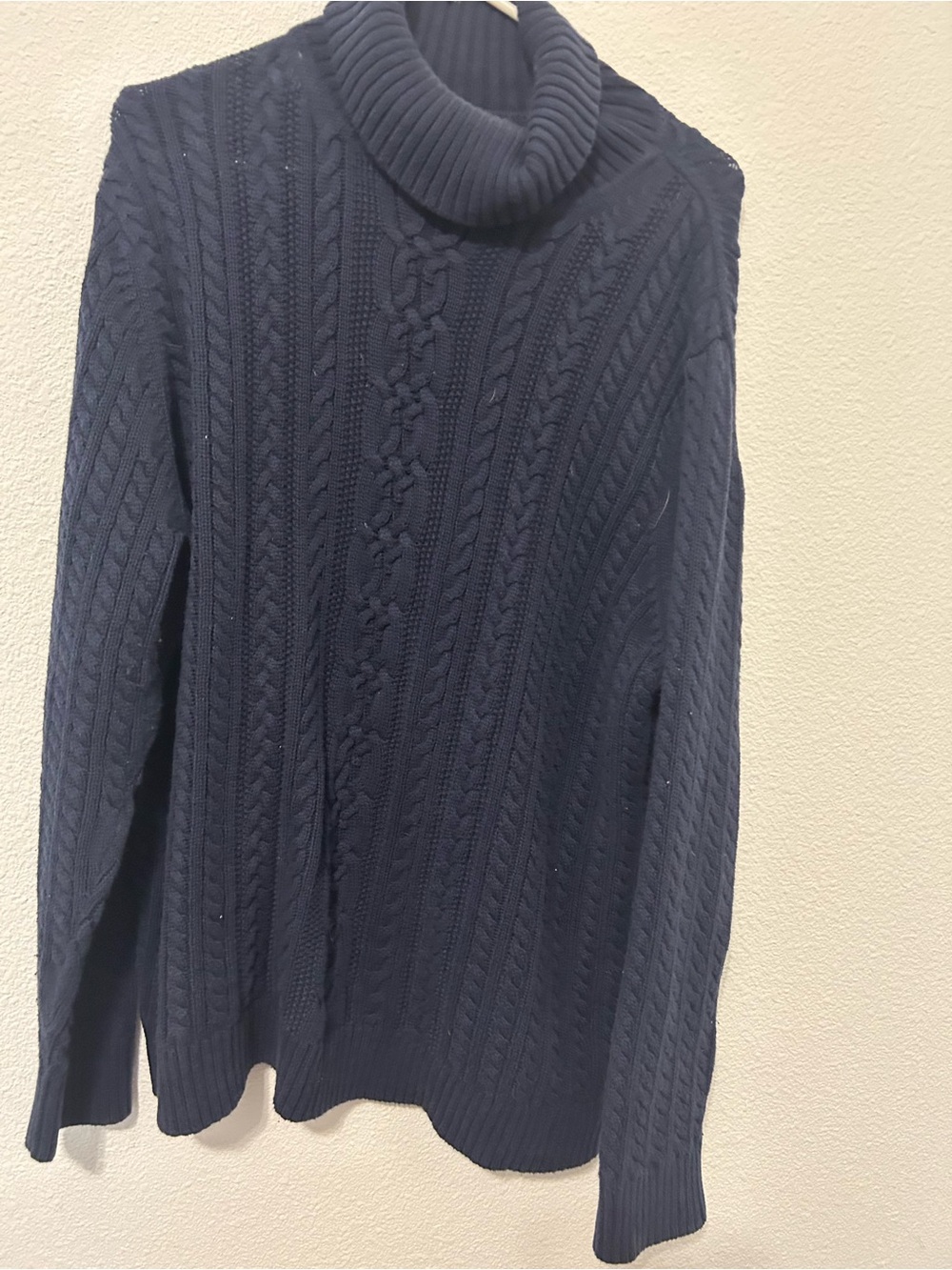 Amazon Essentials Navy Cable Knit Turtleneck Sweater